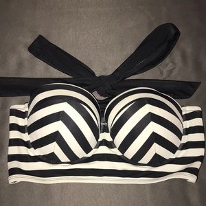 Torrid Plus Size Striped Push-Up Bikini Top Size:1